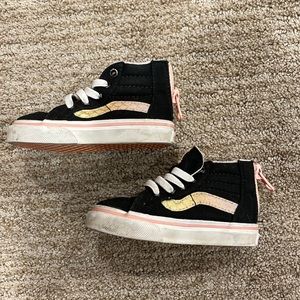 Mermaid black toddler vans size 4